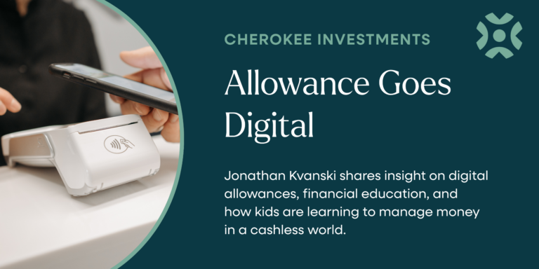 Parents putting allowance on plastic