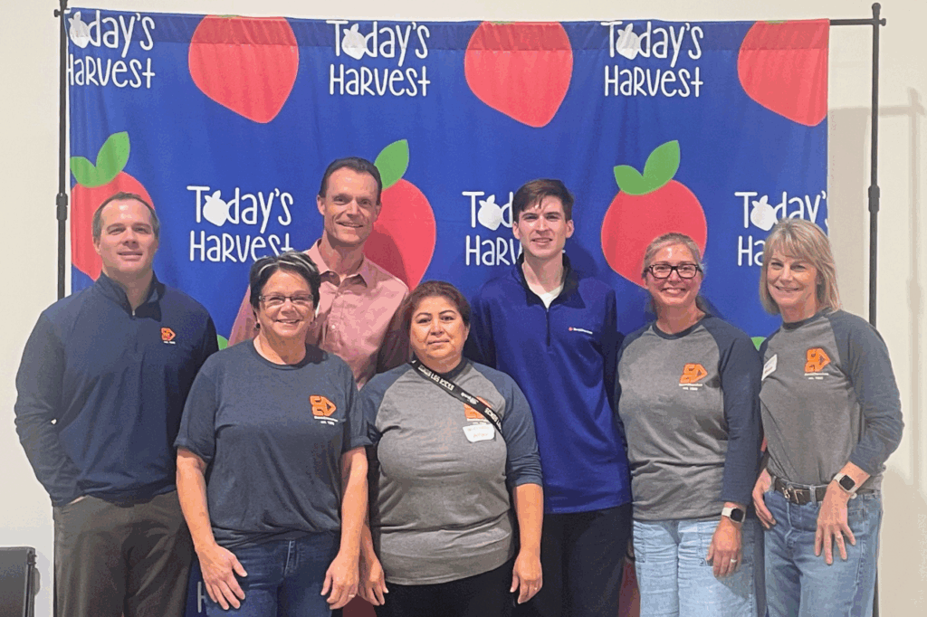 BankCherokee team volunteering at Today's Harvest